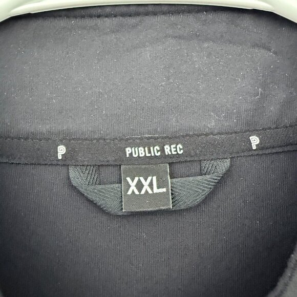 Public Rec Jacket Mens 2XL Black Full Zip All Day Everyday Track Performance - Picture 3 of 12